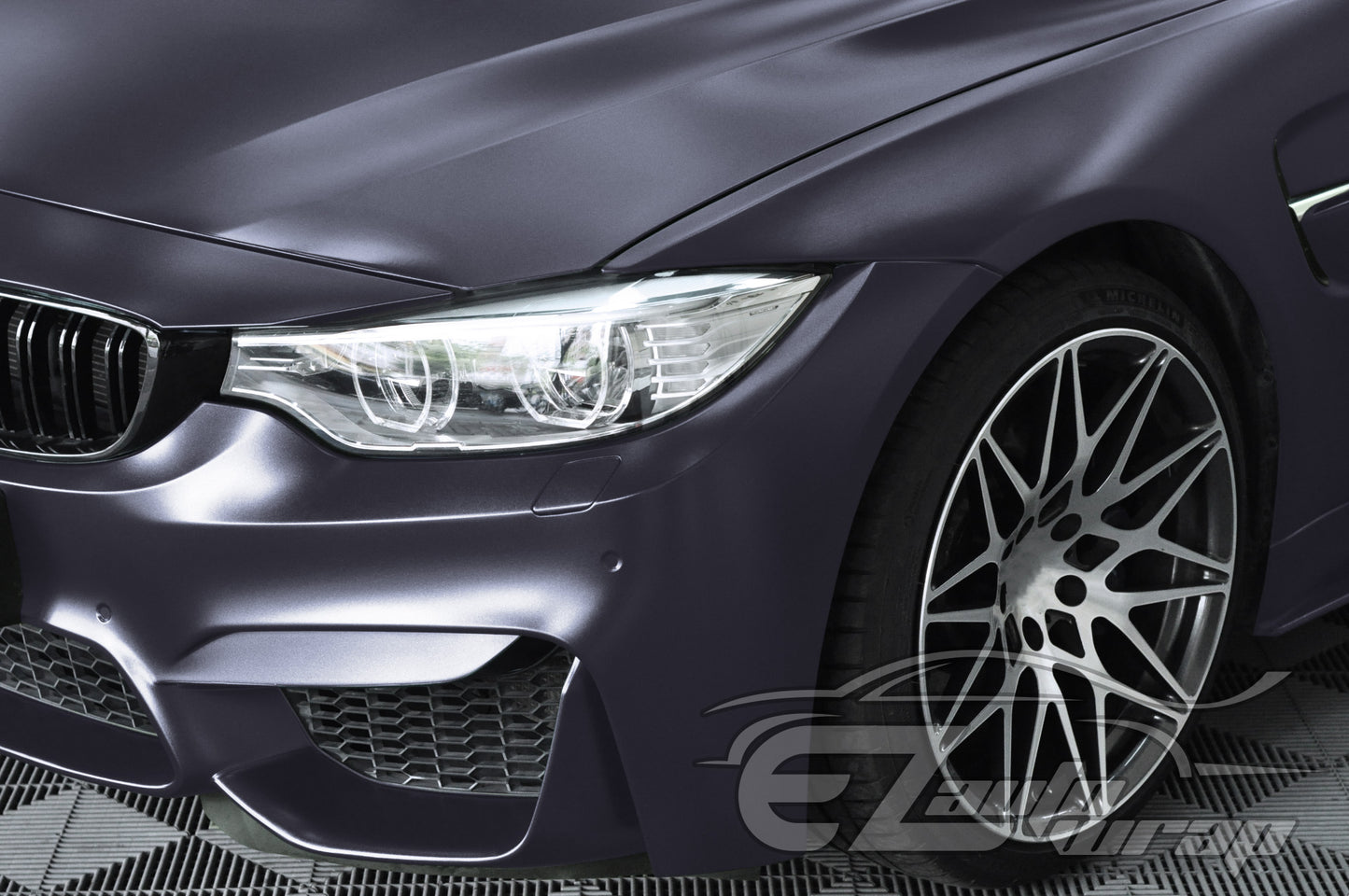 Matte Metallic Satin Pearl Charcoal Gray Vinyl Wrap