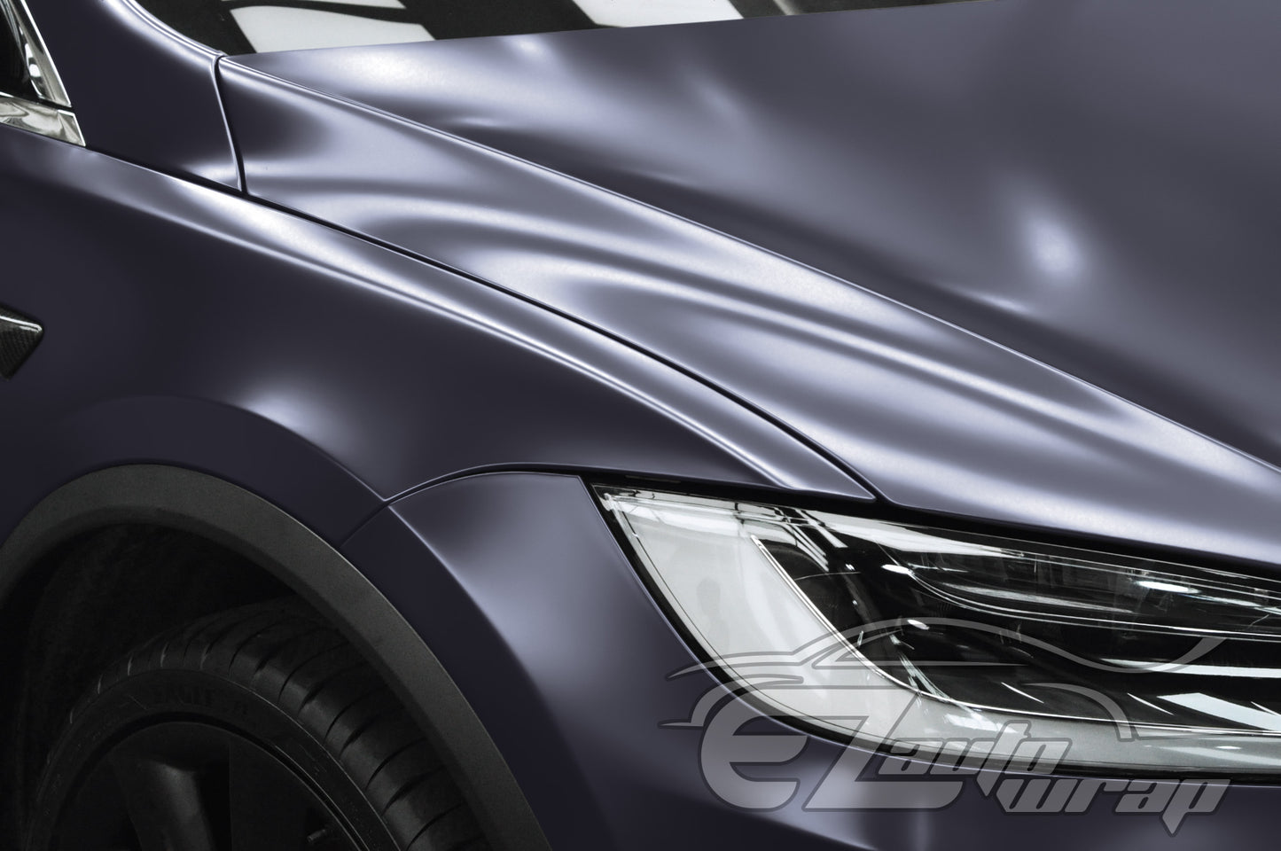 Matte Metallic Satin Pearl Charcoal Gray Vinyl Wrap