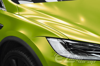 Matte Metallic Satin Pearl Lime Green Vinyl Wrap