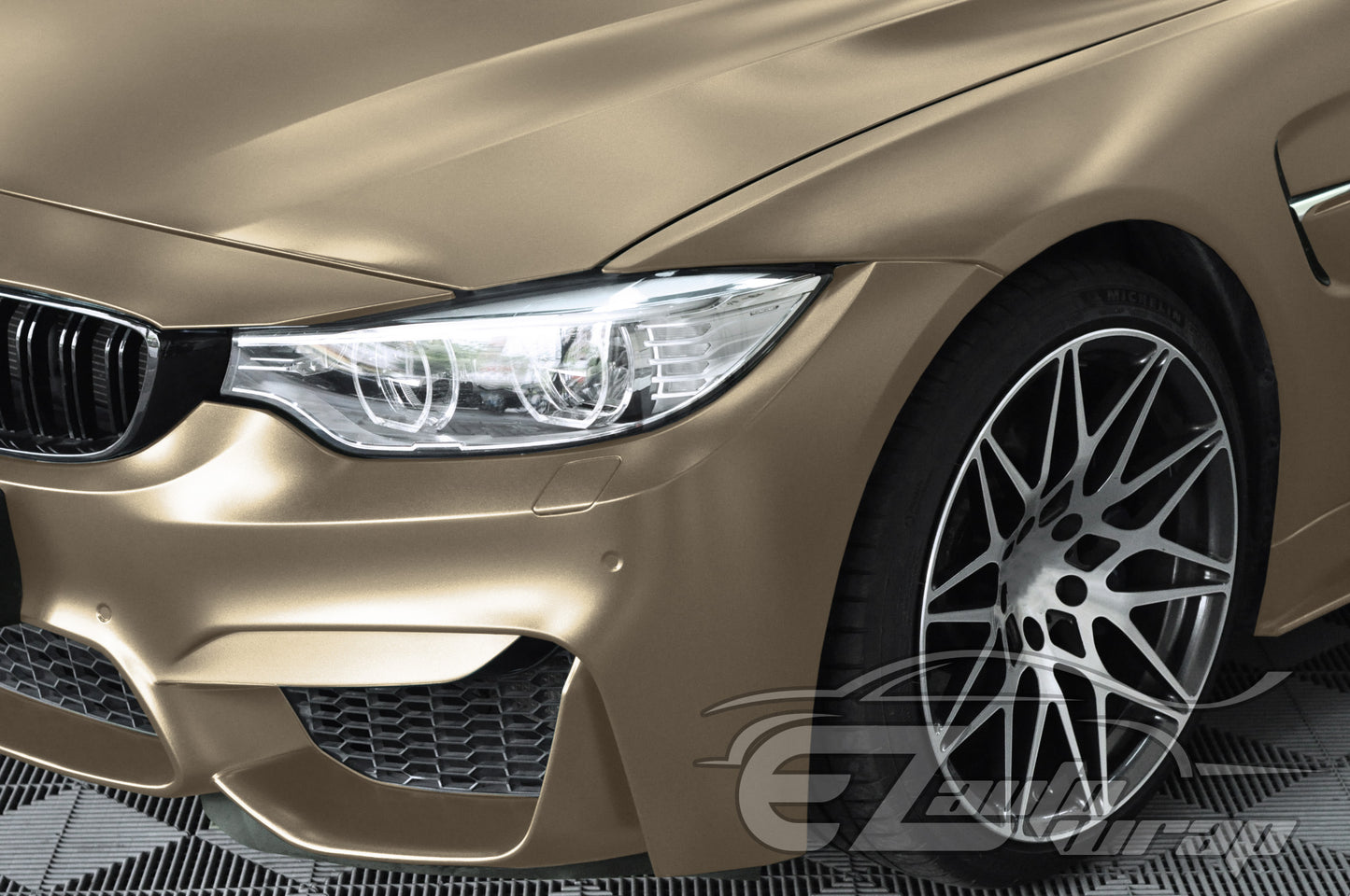 Matte Metallic Satin Pearl Champagne Gold Vinyl Wrap