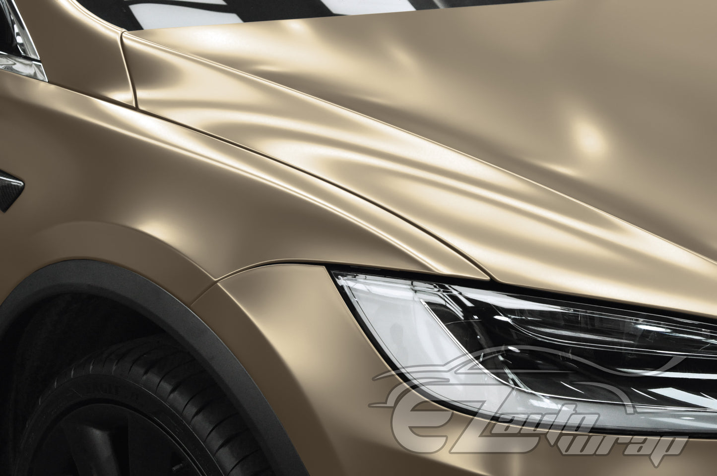 Matte Metallic Satin Pearl Champagne Gold Vinyl Wrap