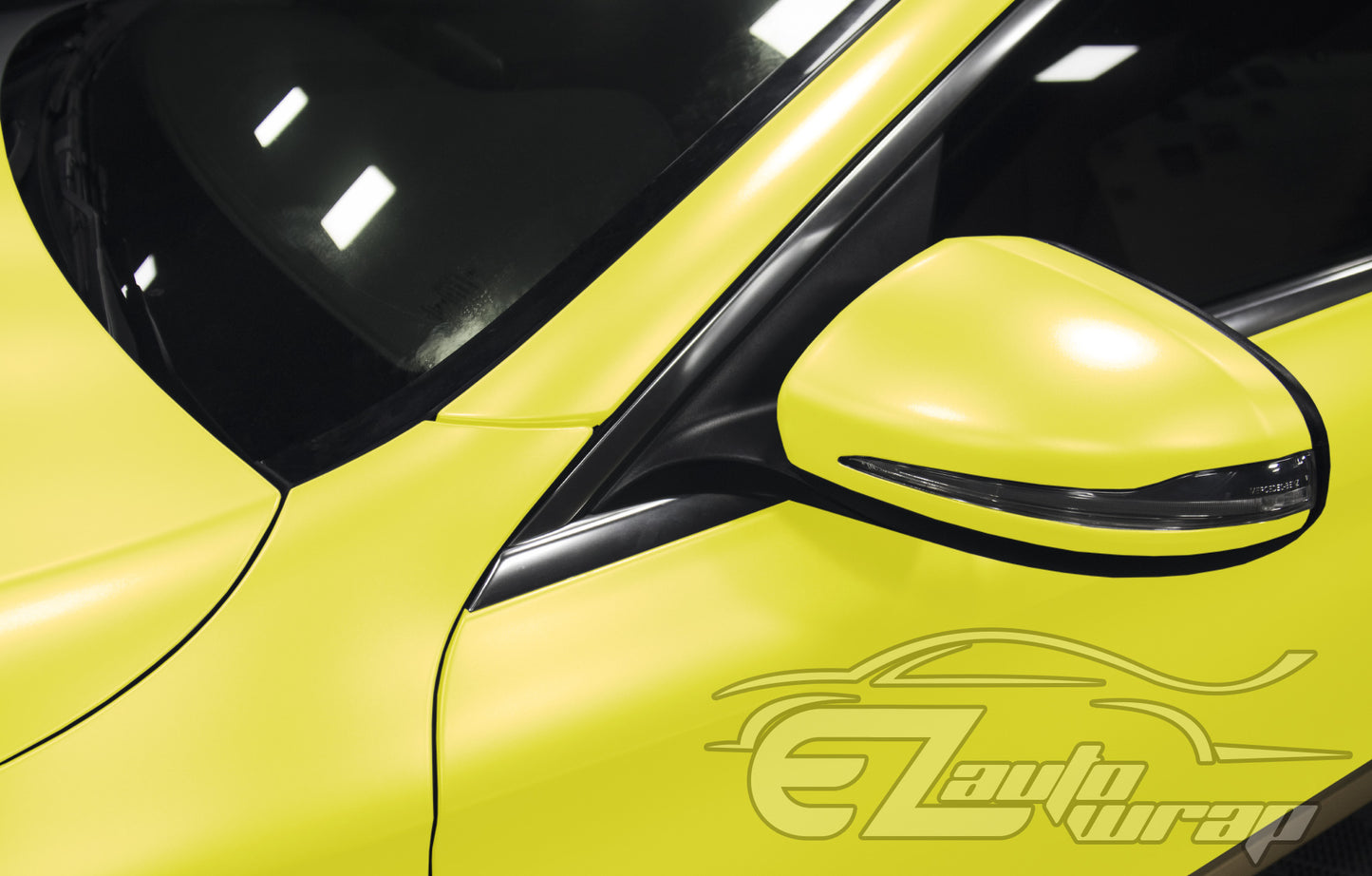 Matte Metallic Satin Pearl Neon Yellow Vinyl Wrap