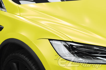Matte Metallic Satin Pearl Neon Yellow Vinyl Wrap