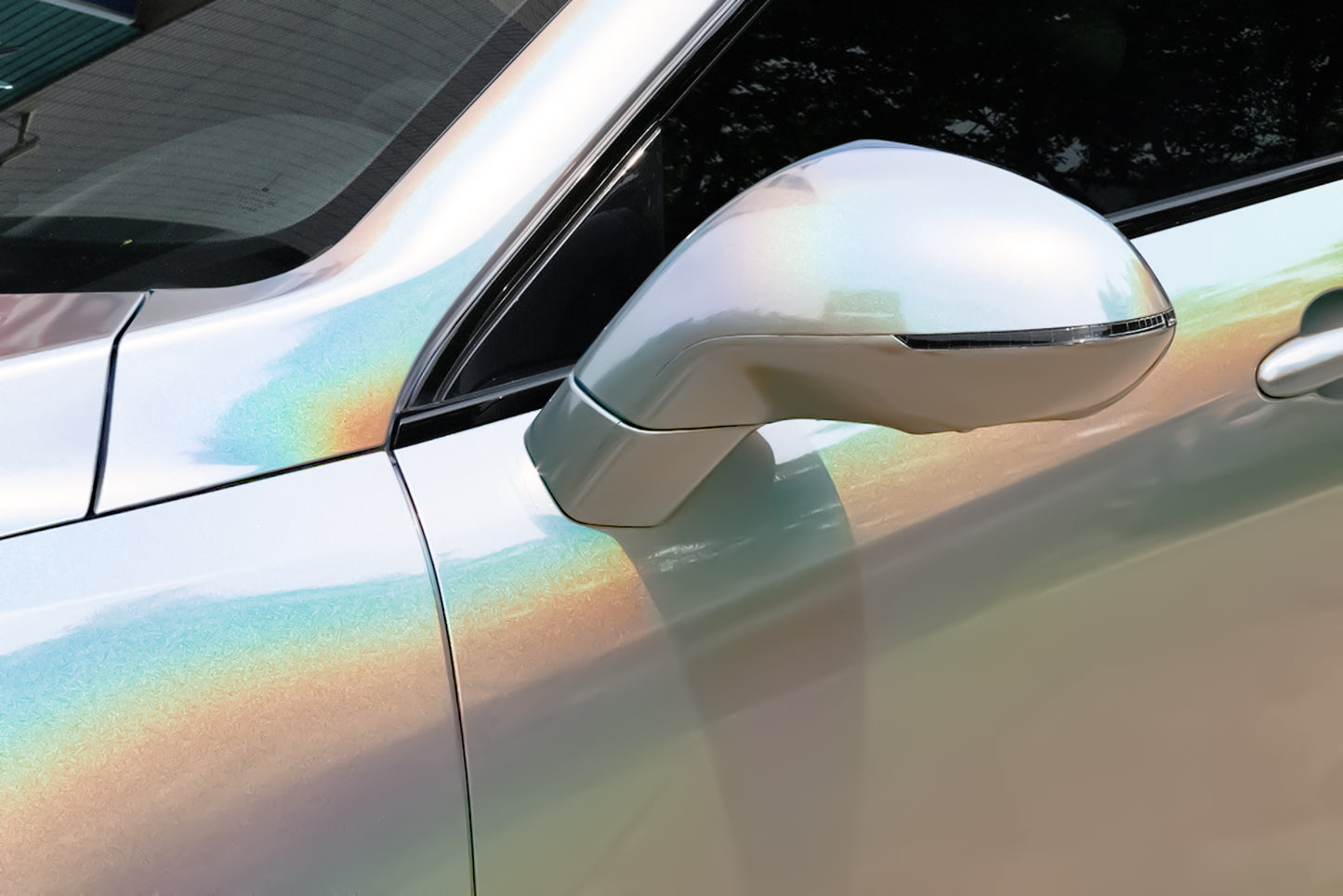 Laser Flip Gloss Silver Vinyl Wrap