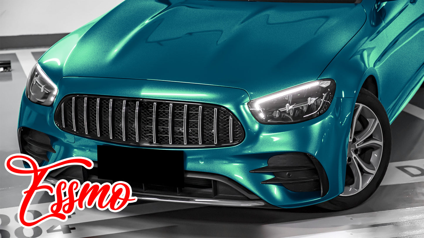 PET Super Gloss Metallic Peacock Green Vinyl Wrap