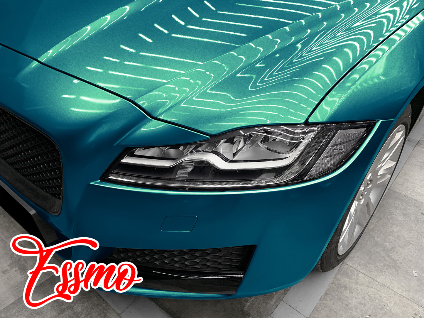 PET Super Gloss Metallic Peacock Green Vinyl Wrap
