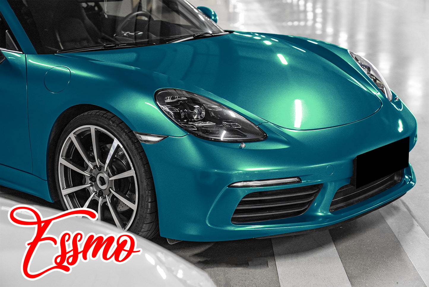 PET Super Gloss Metallic Peacock Green Vinyl Wrap
