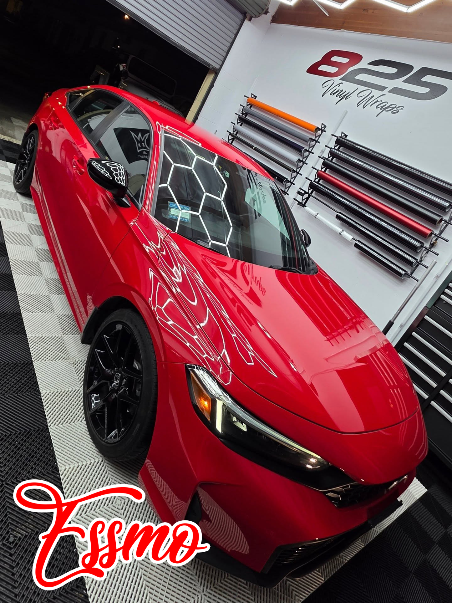 PET Super Gloss Cherry Red Vinyl Wrap