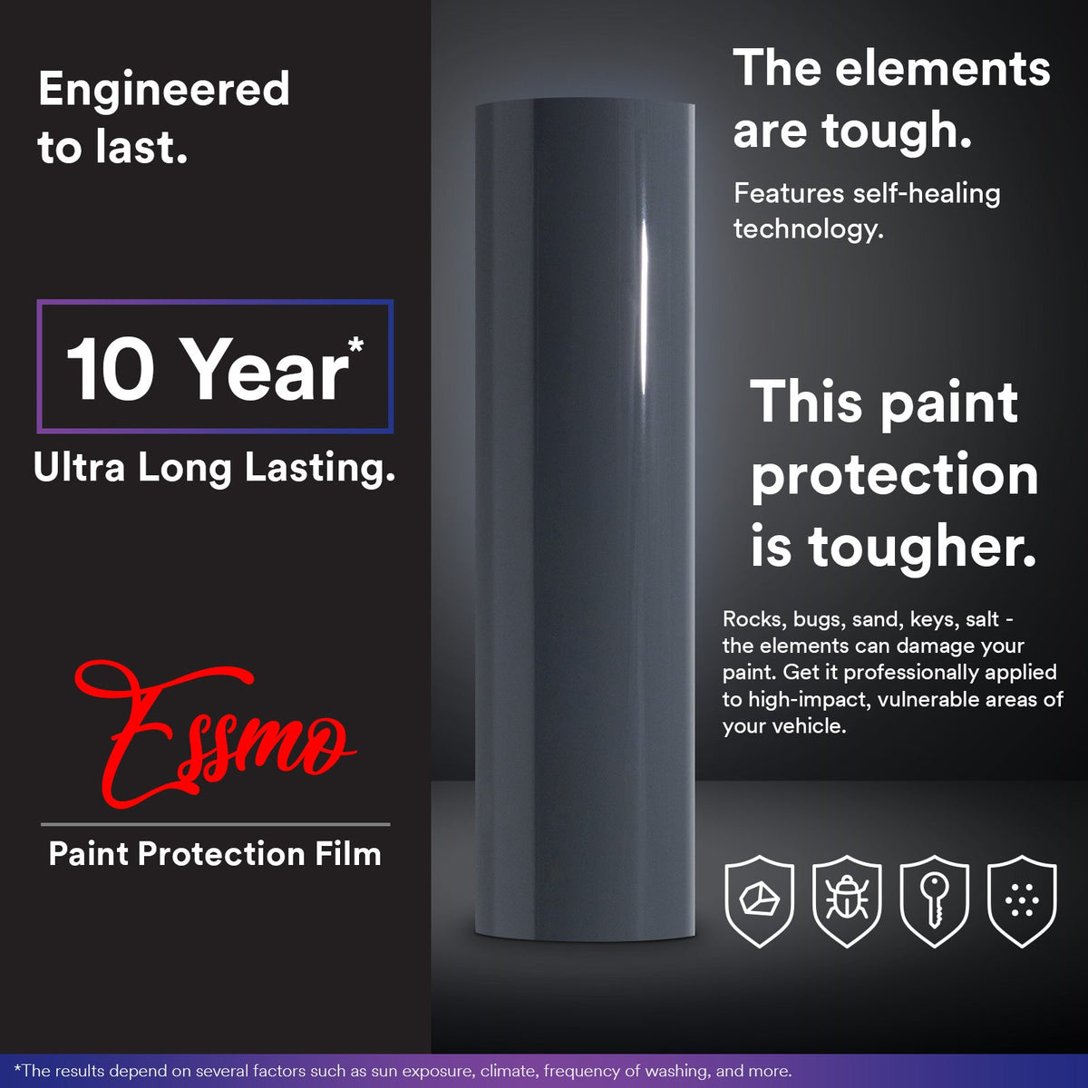 Gloss Midnight Gray PPF TPH ECO Paint Protection Film