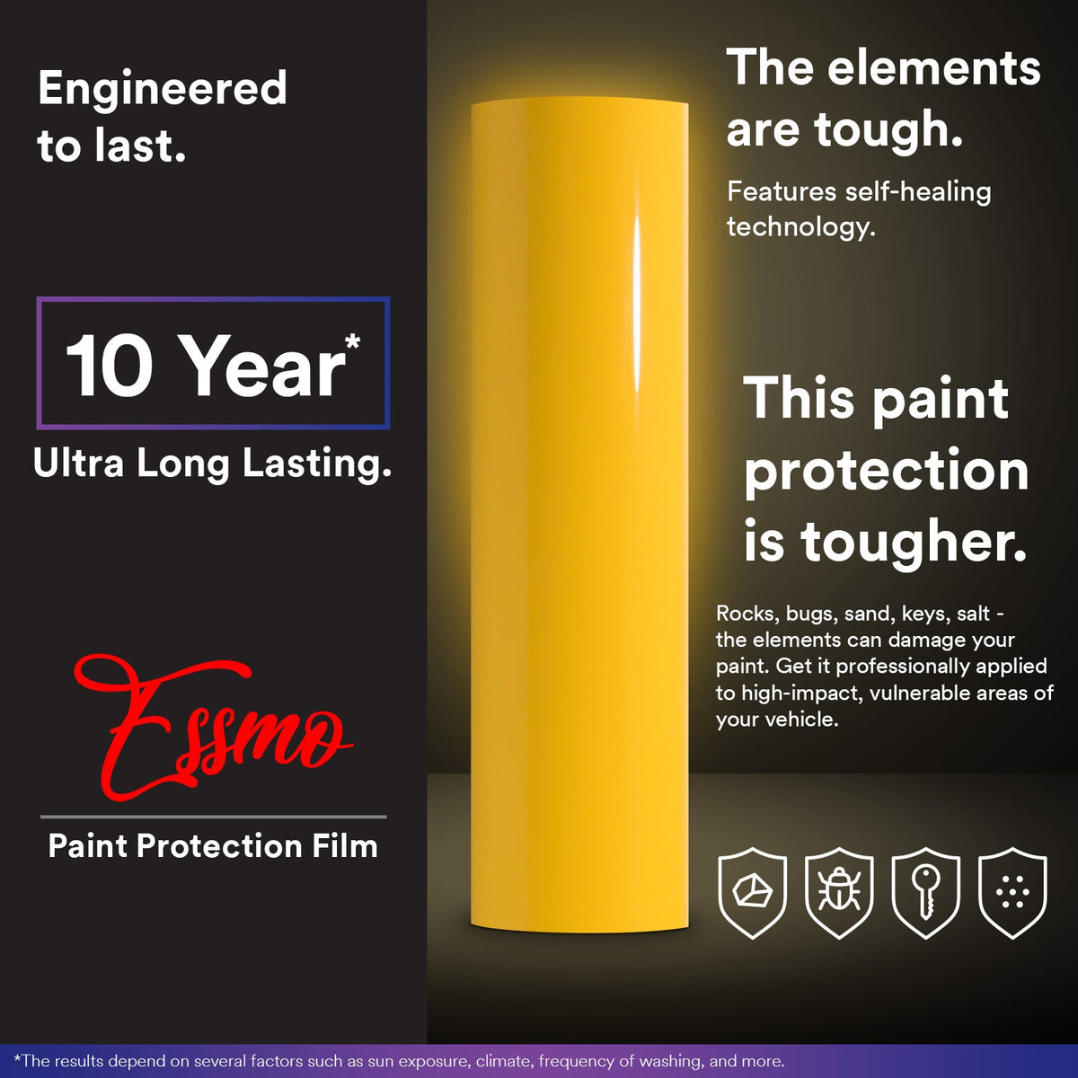Gloss Sunflower Yellow PPF TPH ECO Paint Protection Film