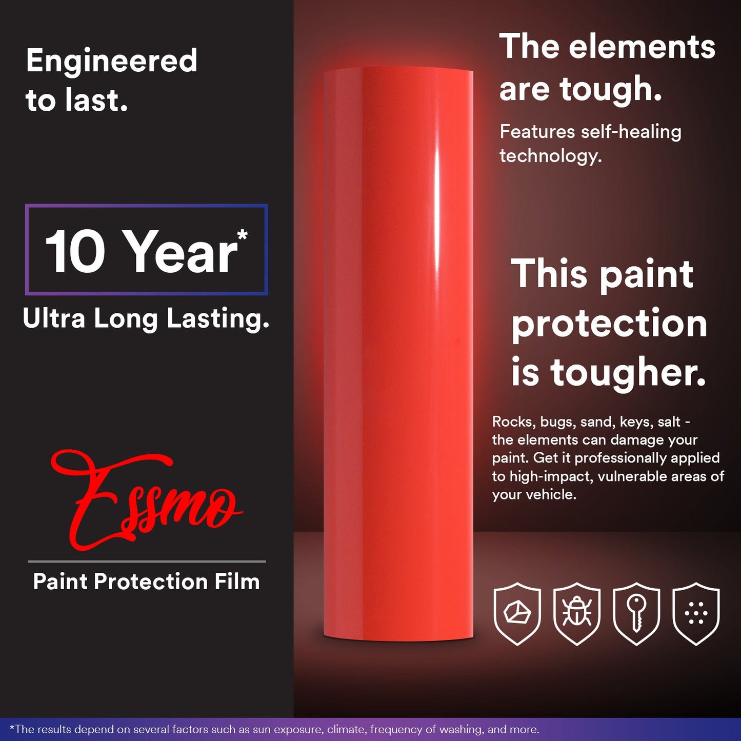 Gloss Racing Red PPF TPH ECO Paint Protection Film