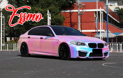 PET Neo Holographic Satin White Chrome Vinyl Wrap