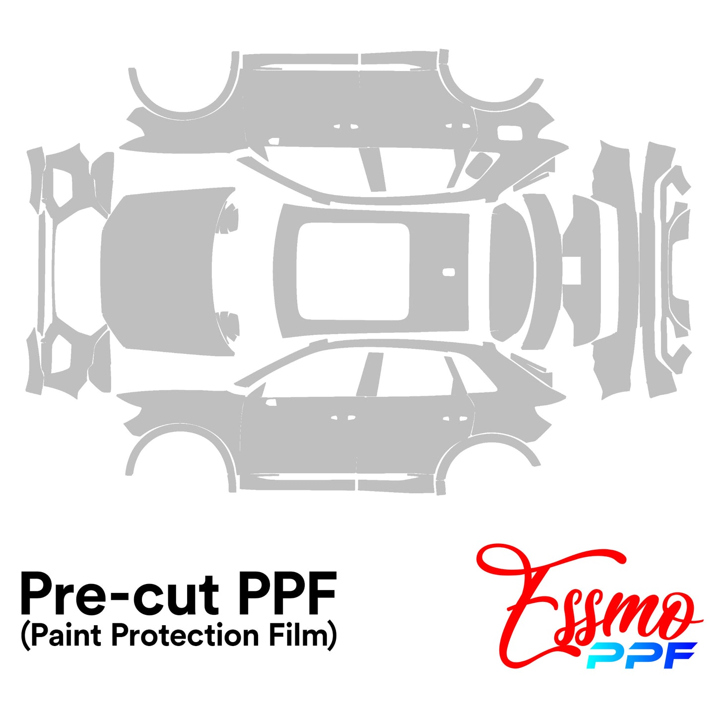 2019 Audi Q3 BASE PPF Paint Protection Film Clear Pre Cut