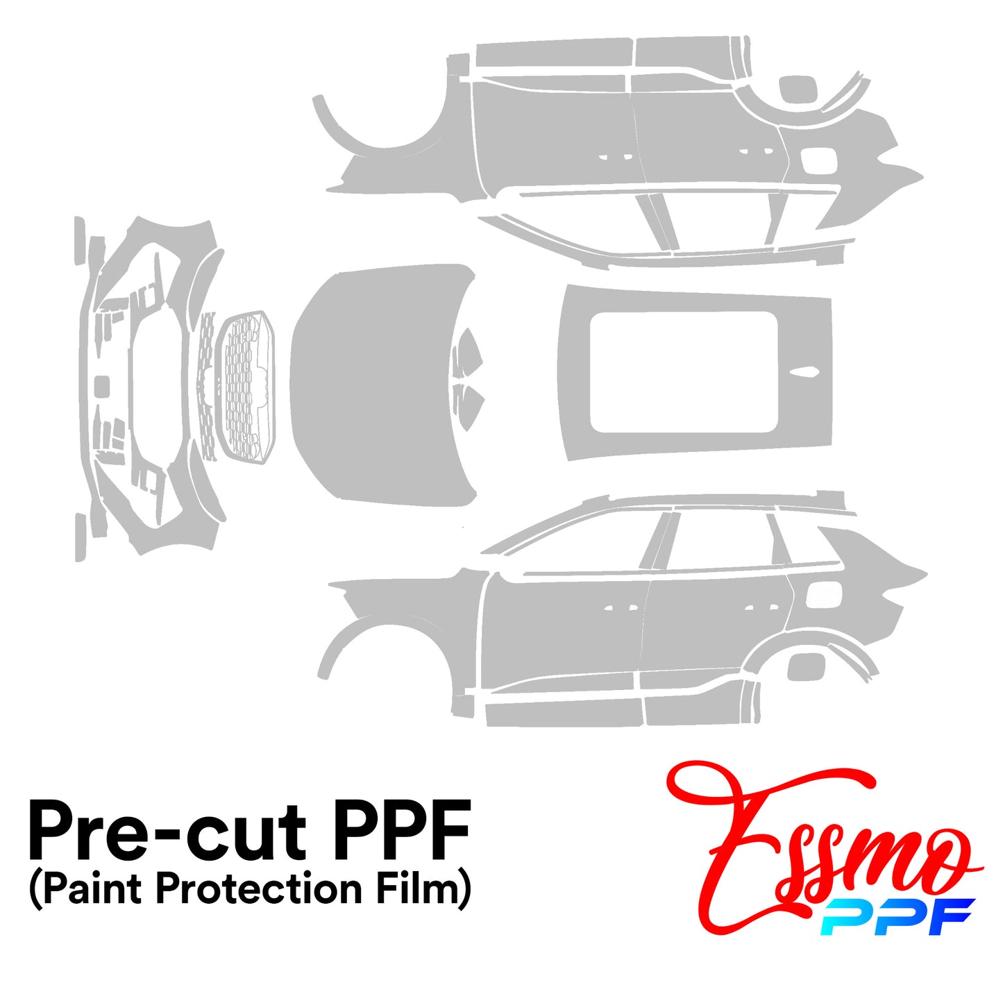 2025 Audi Q6 e-Tron SUV Base PPF Paint Protection Film Clear Pre Cut