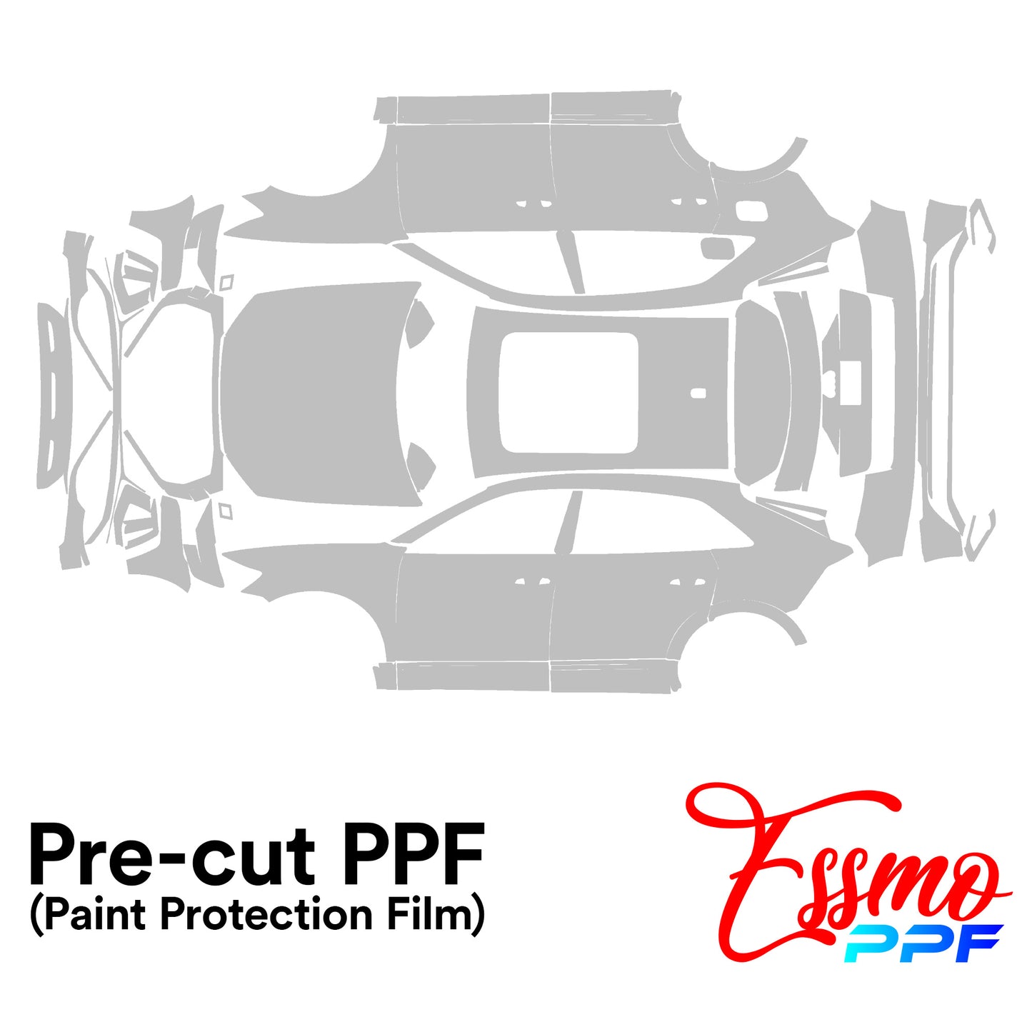 2019 Audi Q8 Sports PPF Paint Protection Film Clear Pre Cut