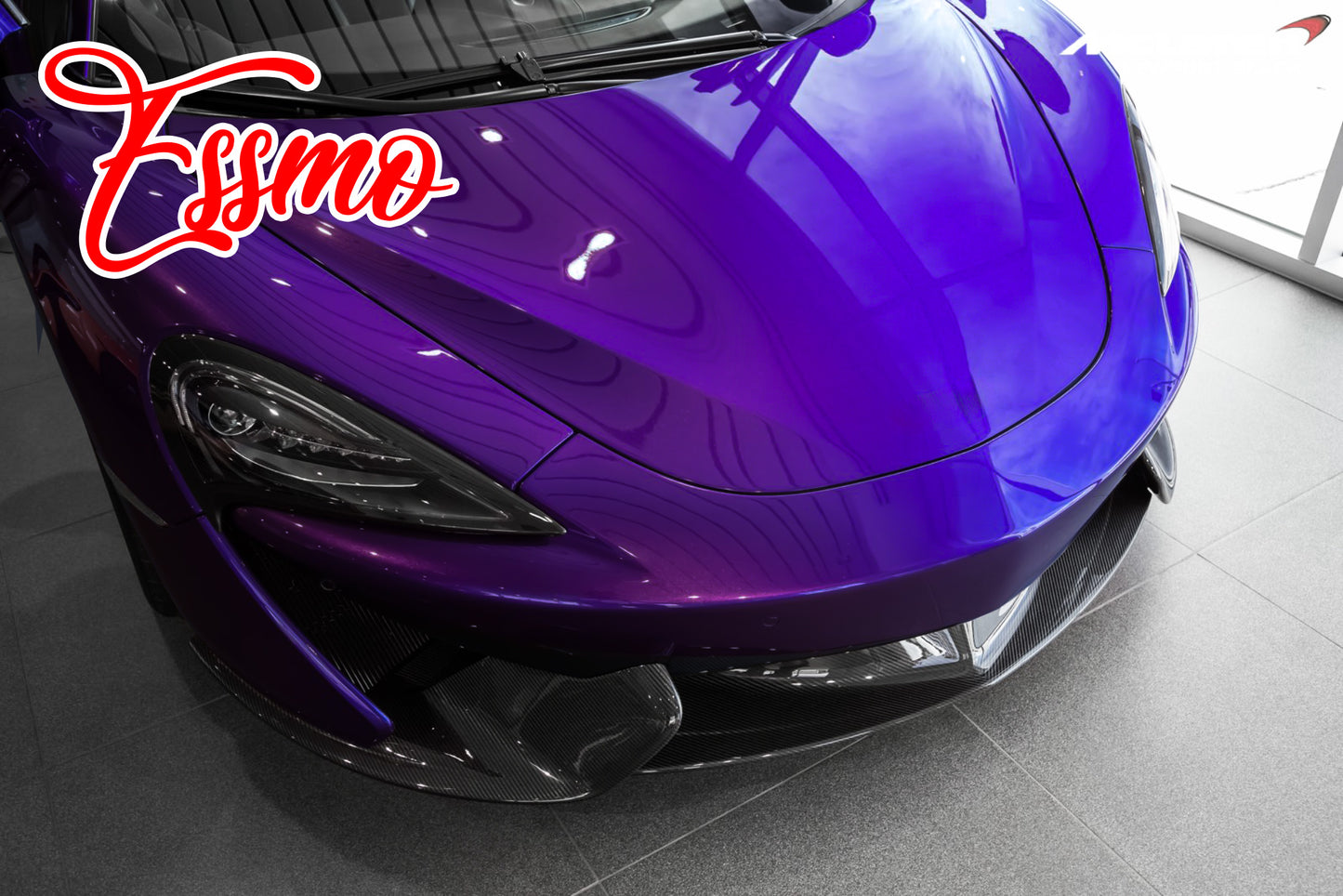 PET Super Gloss Metallic Mauvine Blue Vinyl Wrap