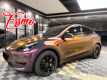 PET Galaxy Dust Gloss Phantom Gray Red Vinyl Wrap