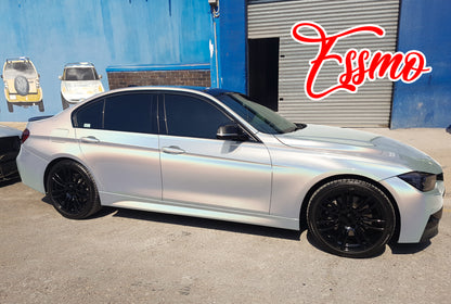 PET Laser Flip Gloss White Vinyl Wrap