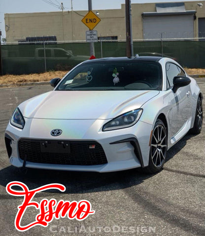 PET Laser Flip Gloss White Vinyl Wrap