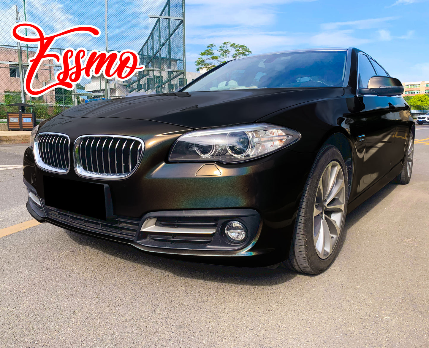 PET Laser Flip Gloss Black Vinyl Wrap