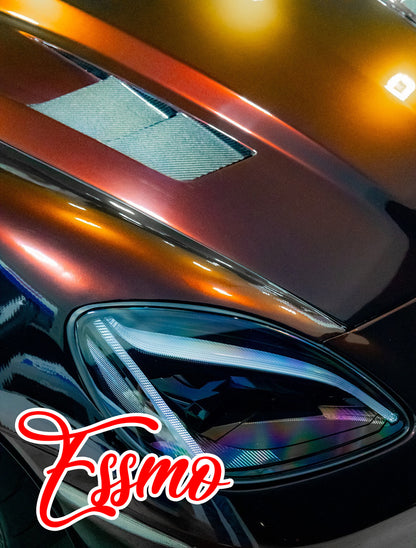 PET Galaxy Dust Gloss Black Cherry Color Shift Vinyl Wrap