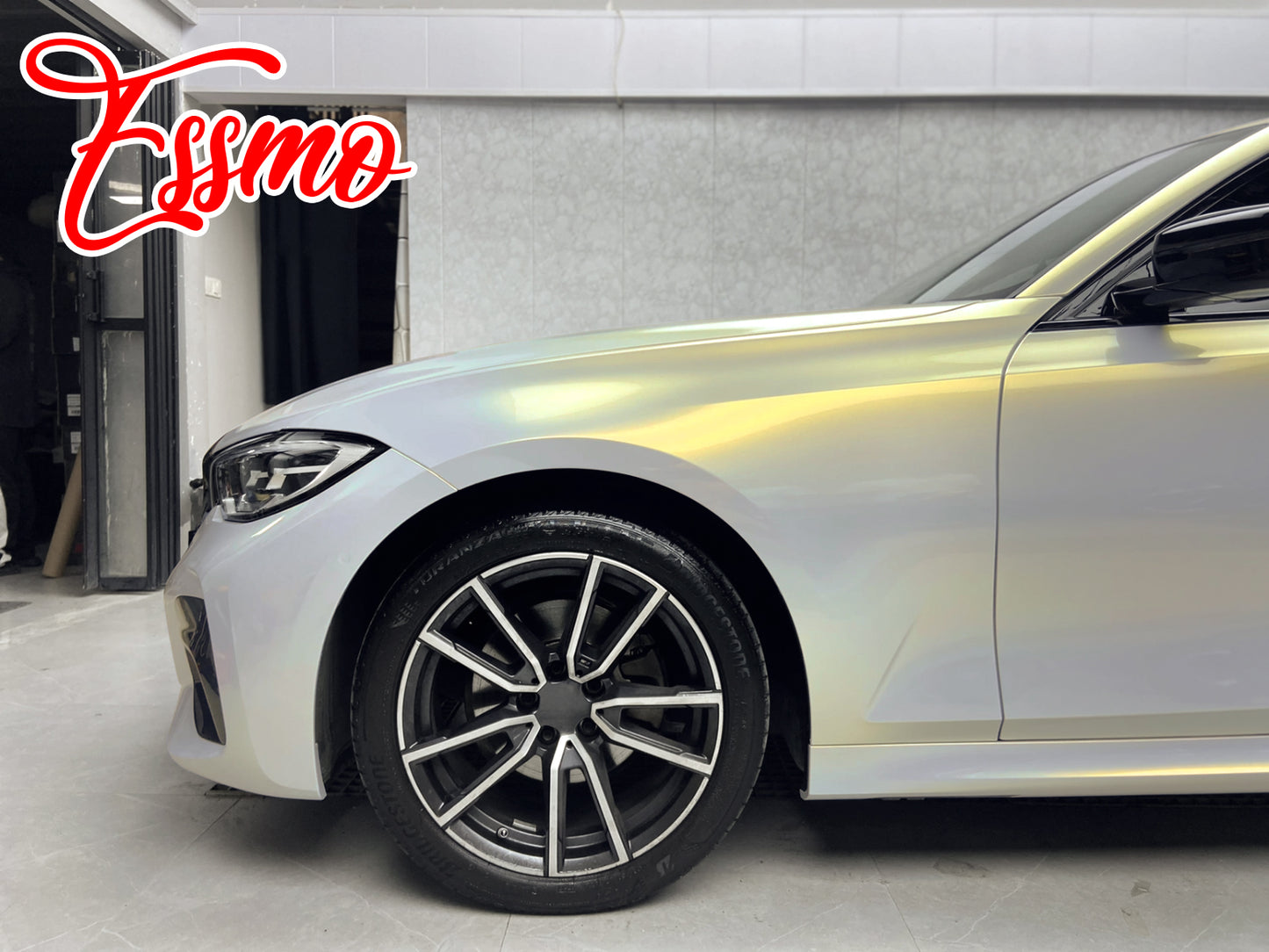 PET Space Candy Gloss Platinum Gold Vinyl Wrap