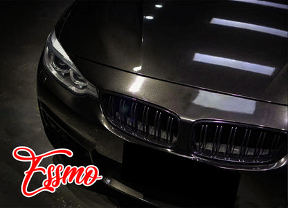 PET Super Gloss Metallic Black Vinyl Wrap