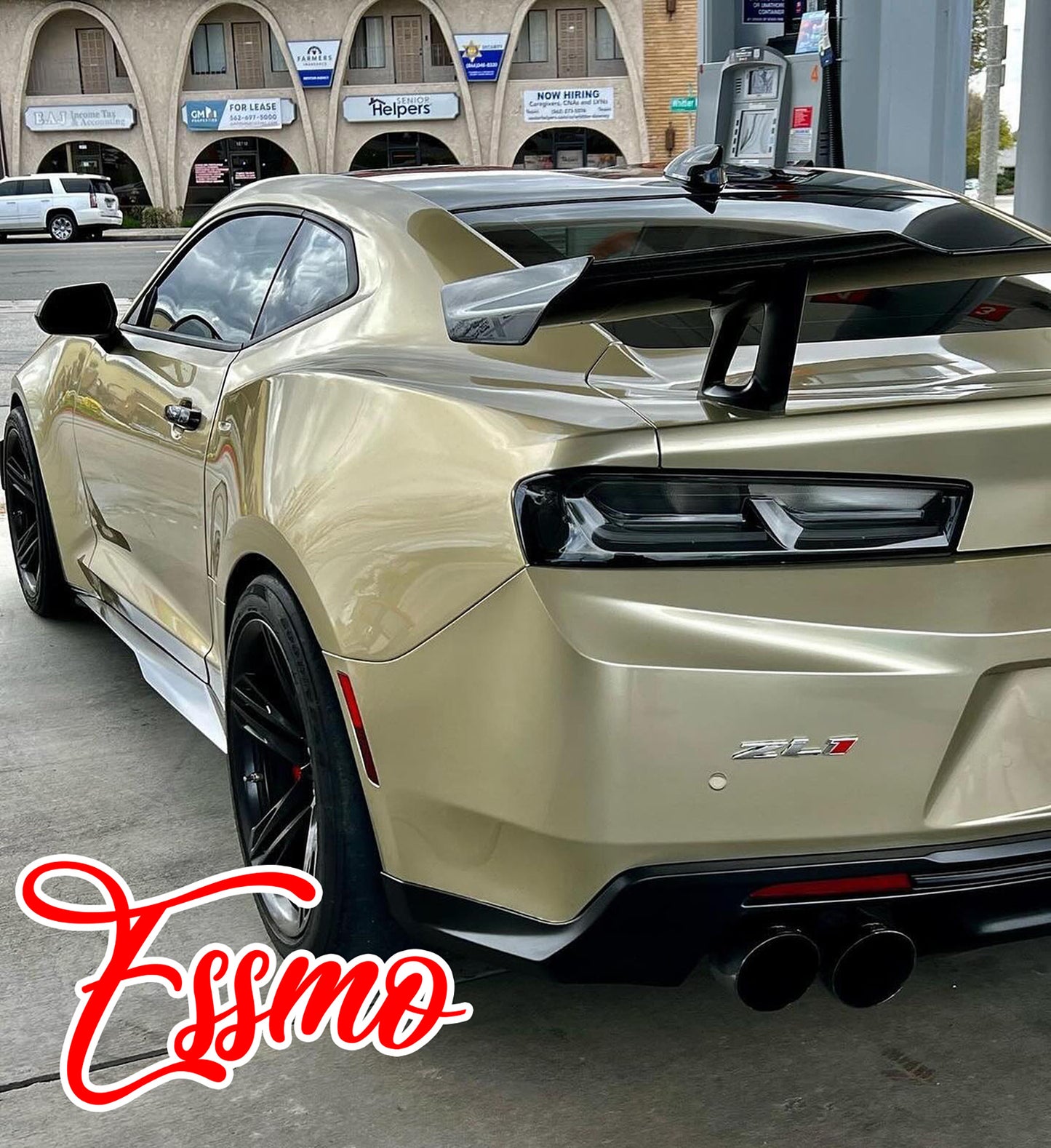 PET Super Gloss Metallic Champagne Gold Vinyl Wrap