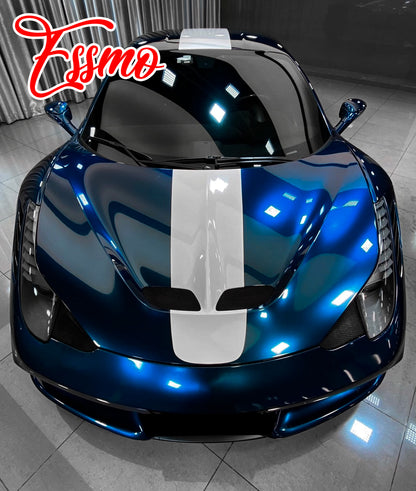 PET Super Gloss Metallic Shadow Blue Vinyl Wrap