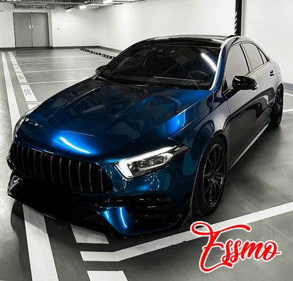 PET Super Gloss Metallic Shadow Blue Vinyl Wrap