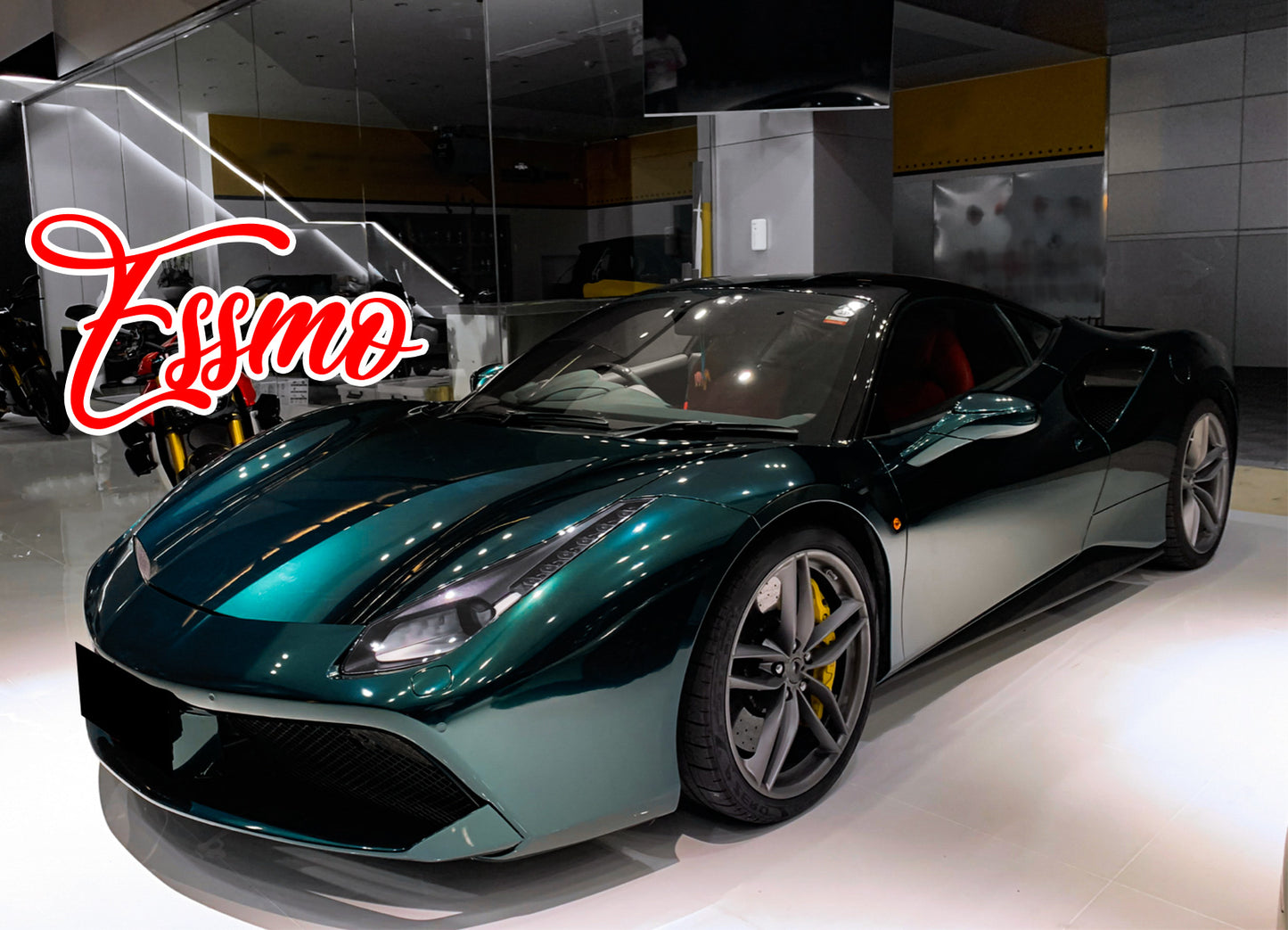 PET Super Gloss Metallic Dark British Green Vinyl Wrap