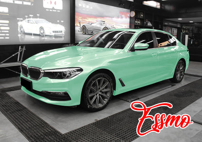 PET Super Gloss Pearlescent Emerald White Vinyl Wrap