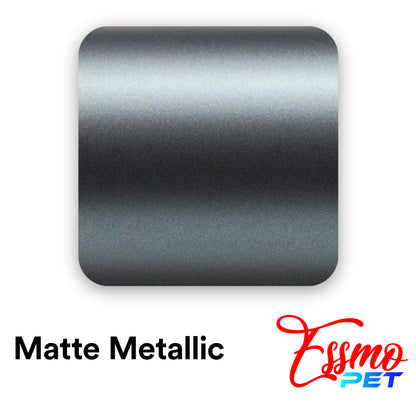 PET Matte Metallic Ghost Gray Blue Vinyl Wrap
