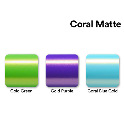 Coral Matte Gold Green Vinyl Wrap