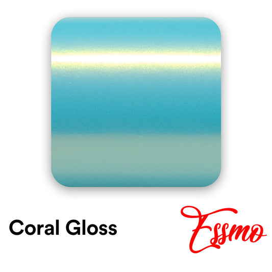 Coral Gloss Blue Gold Vinyl Wrap