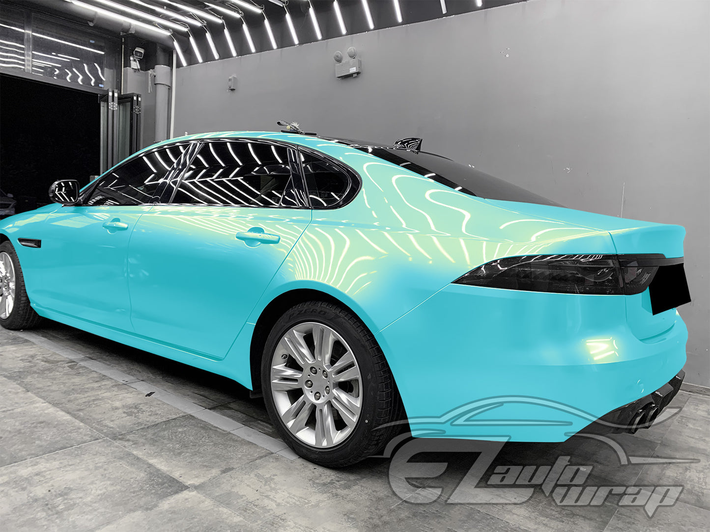 Coral Gloss Blue Gold Vinyl Wrap