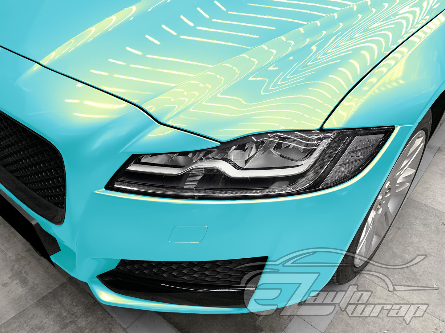 Coral Gloss Blue Gold Vinyl Wrap