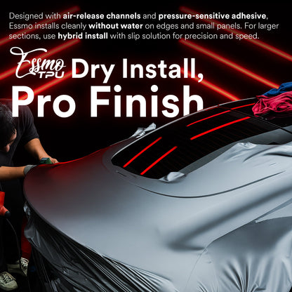 Gloss Metallic Charcoal Gray Dry Apply PPF TPU Paint Protection Film