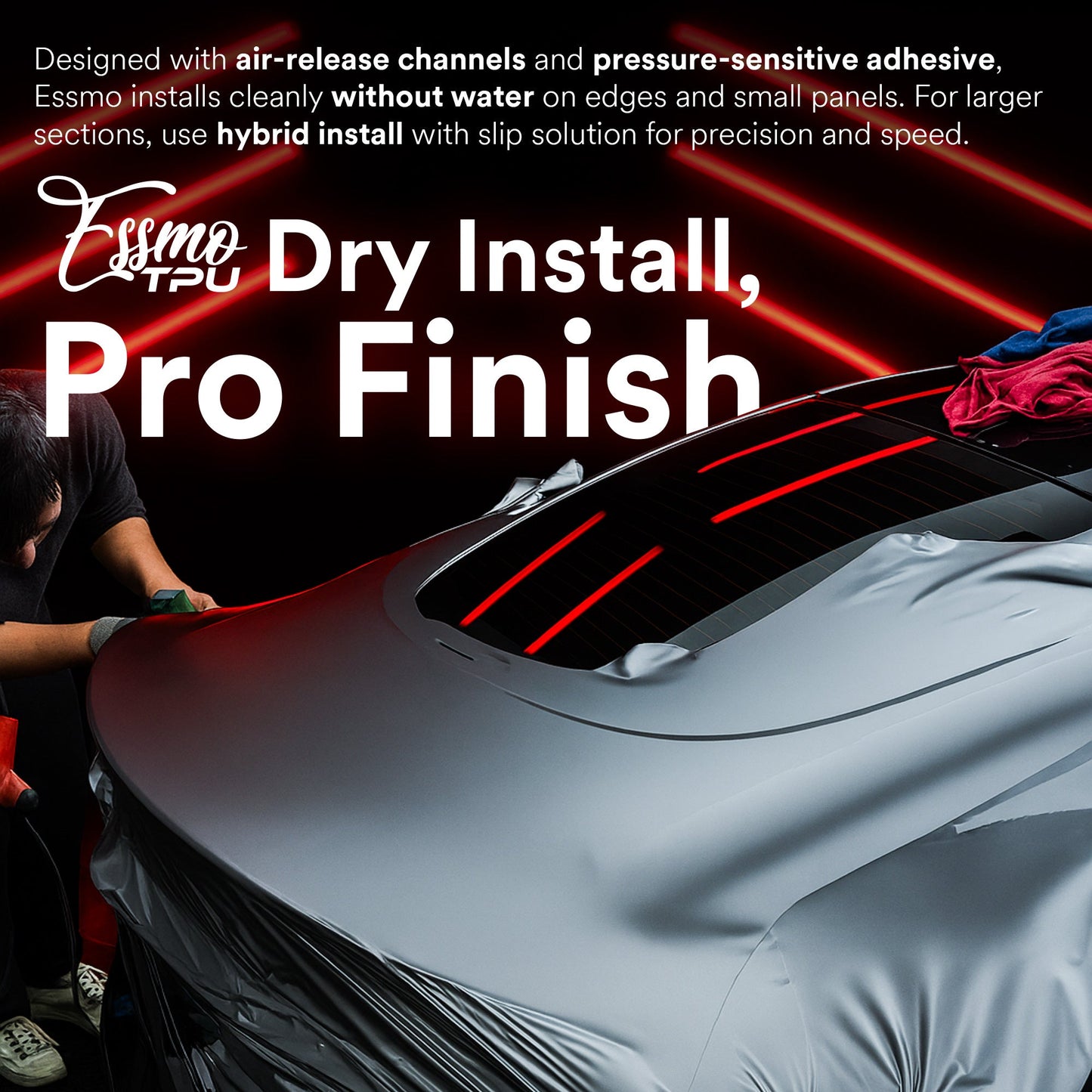 Gloss Metallic Mamba Green Dry Apply PPF TPU Paint Protection Film