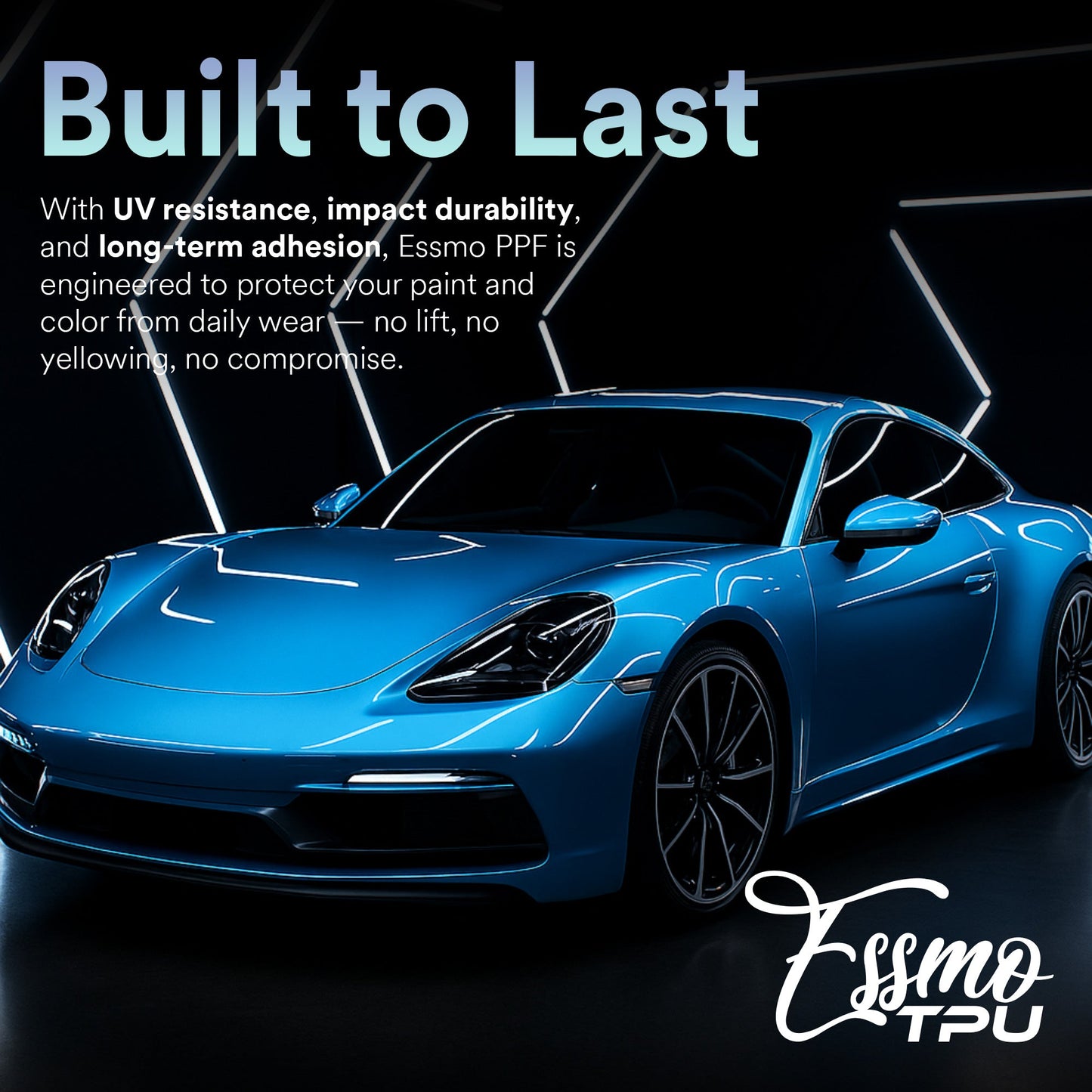 Pearl White Gloss Blue Dry Apply PPF TPU Paint Protection Film