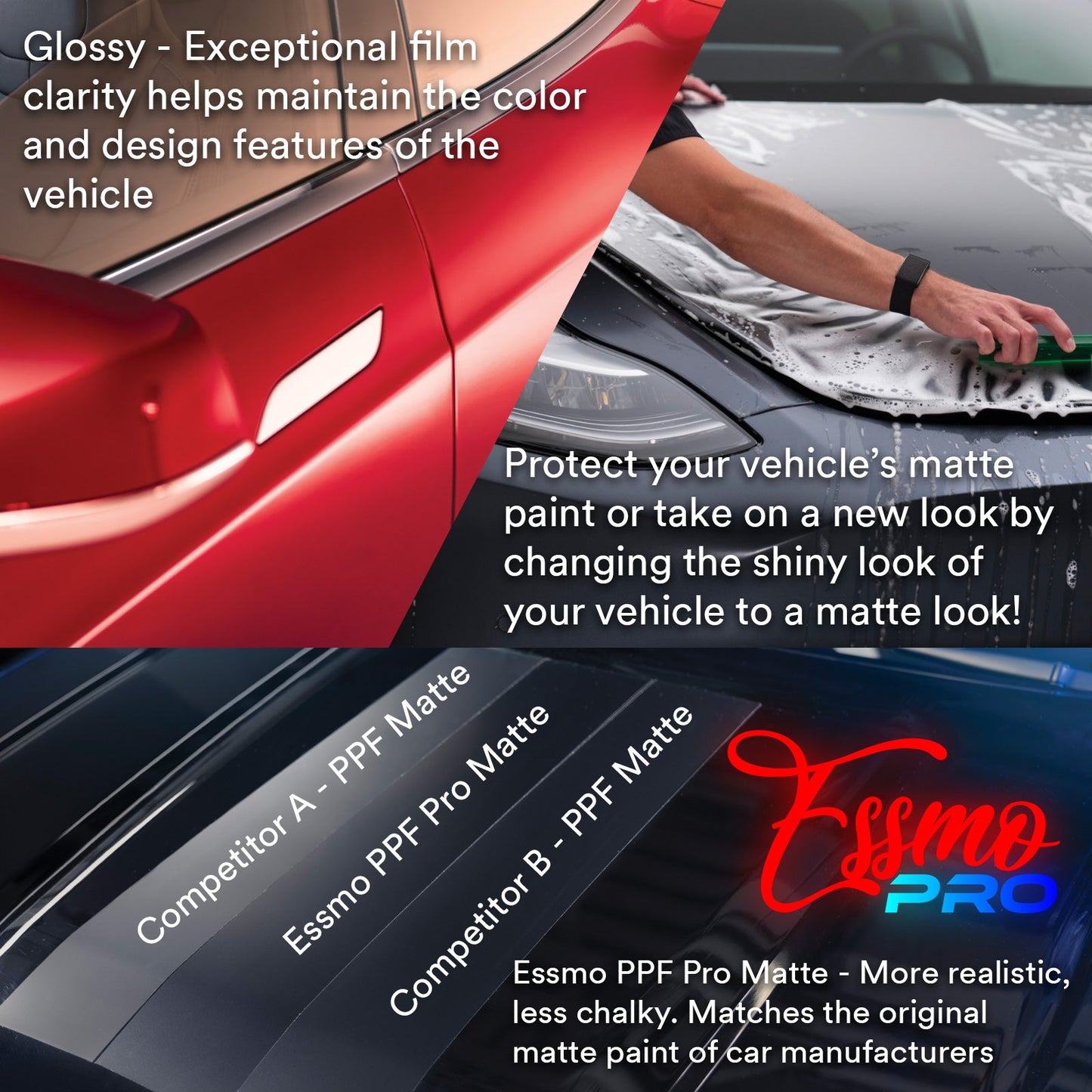 PPF Paint Protection Film Pro Gloss Clear TPU 60"(inches) Wide Invisible Scratches Shield Wrap DIY