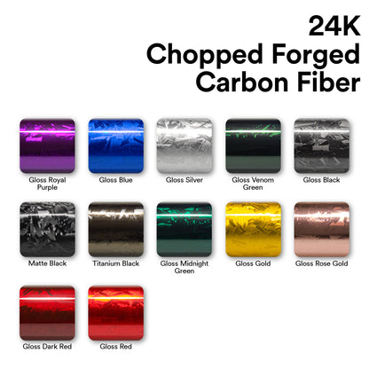 24K Chopped Forged Carbon Fiber Gloss Rose Gold Vinyl Wrap