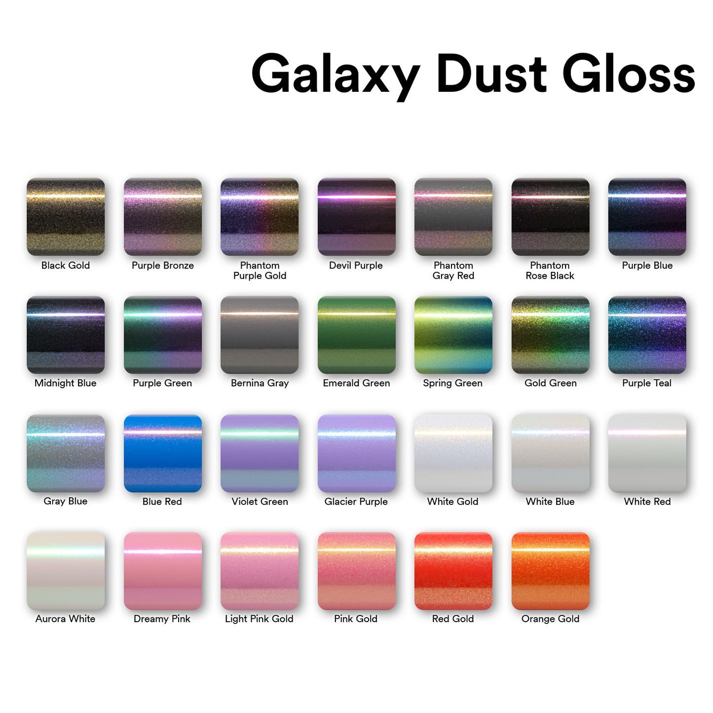 Galaxy Dust Gloss Gray Blue Vinyl Wrap
