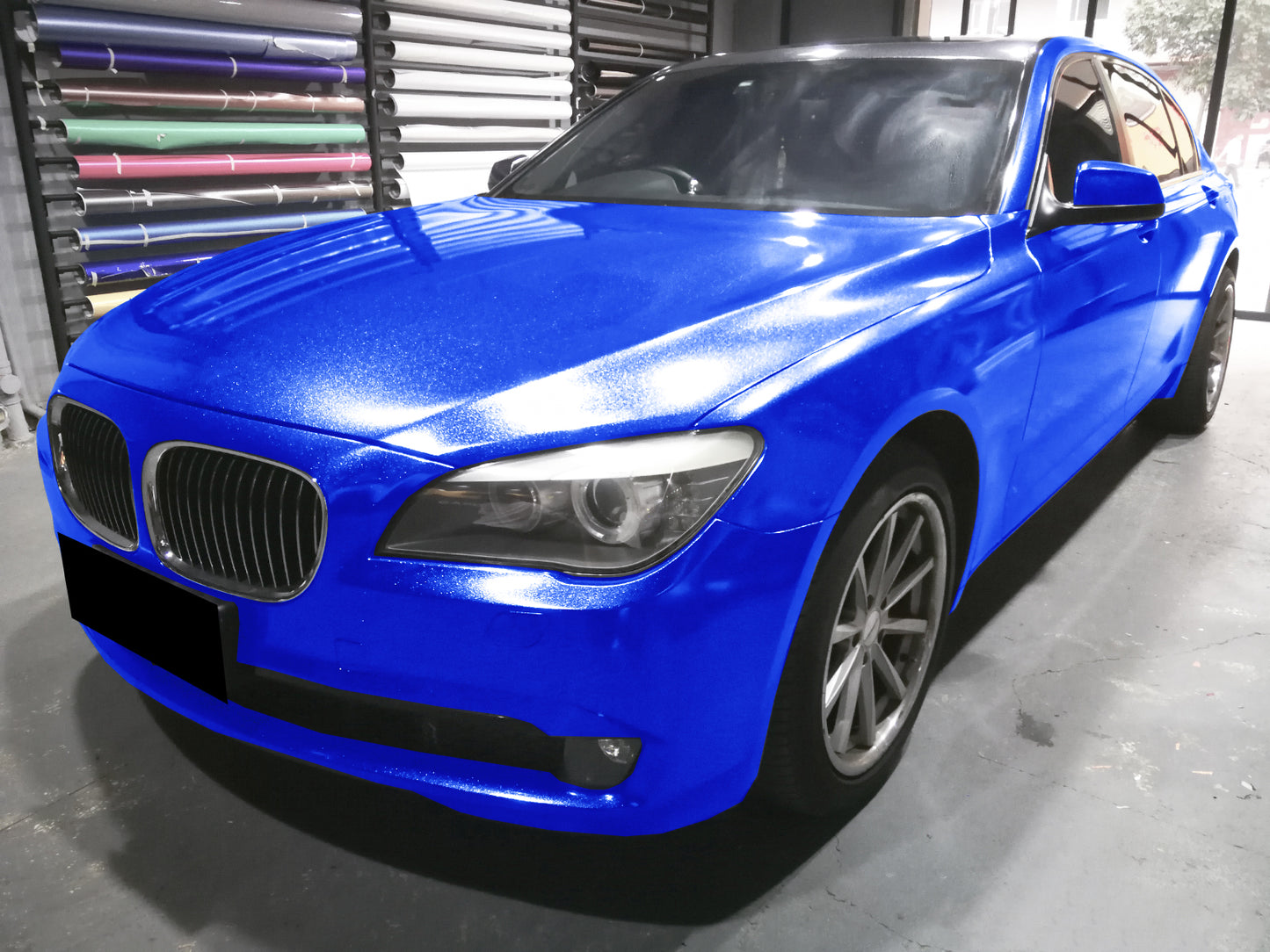 Sparkle Royal Blue Gloss Glitter Vinyl Wrap