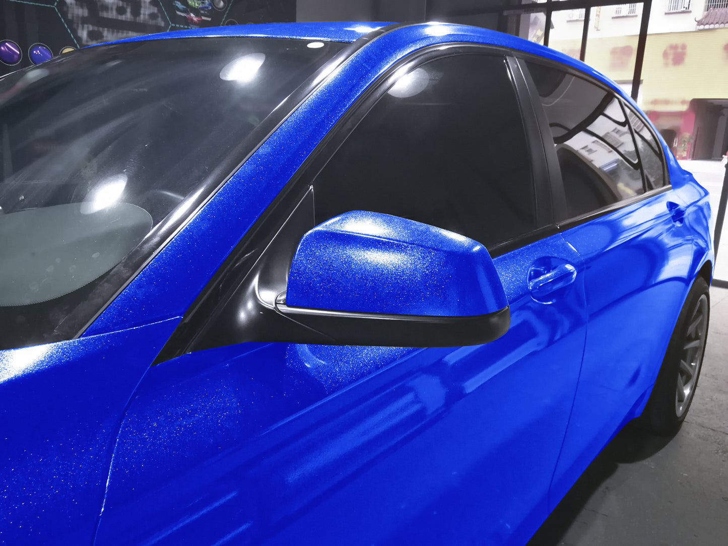 Sparkle Royal Blue Gloss Glitter Vinyl Wrap
