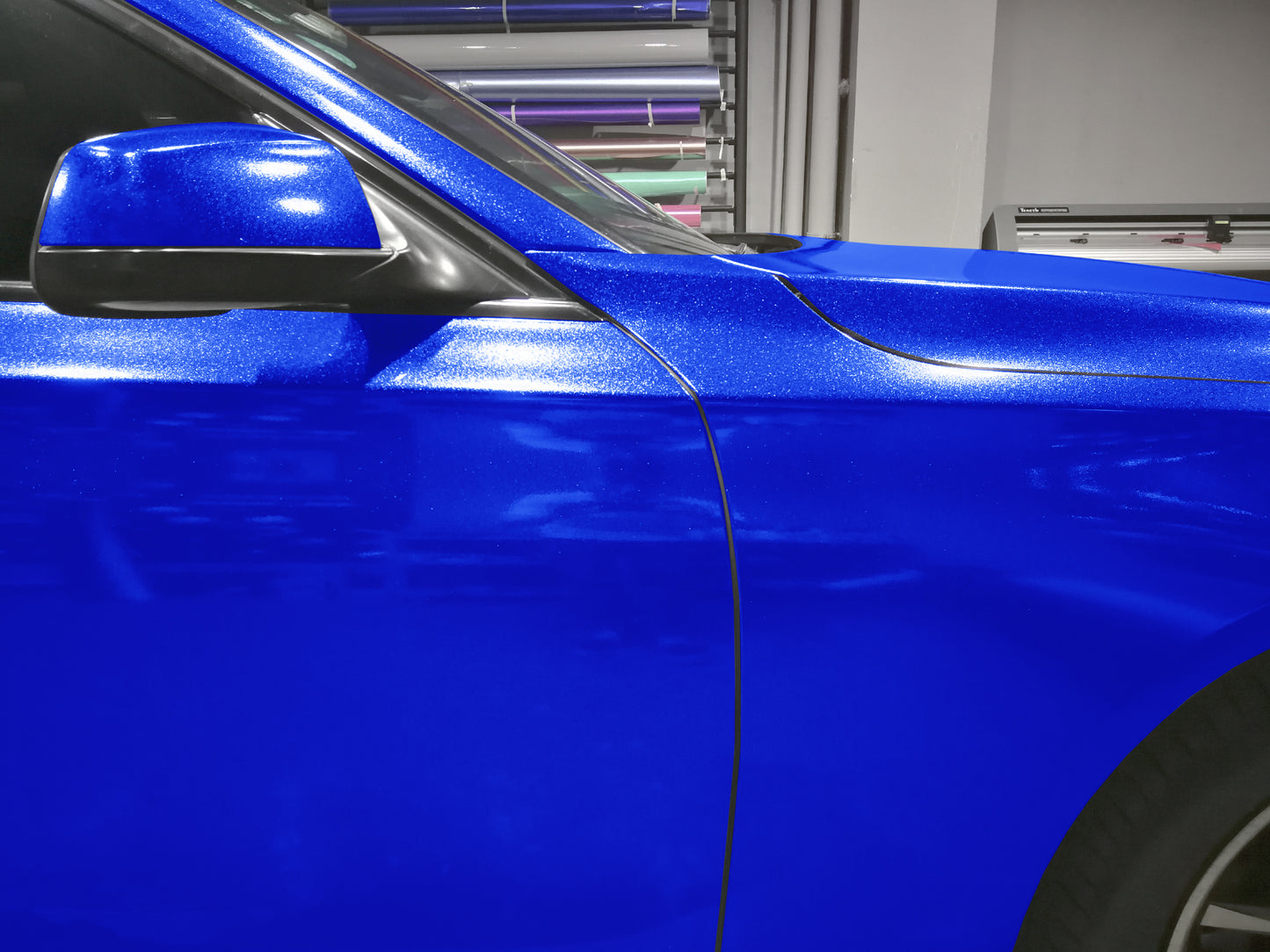 Sparkle Royal Blue Gloss Glitter Vinyl Wrap