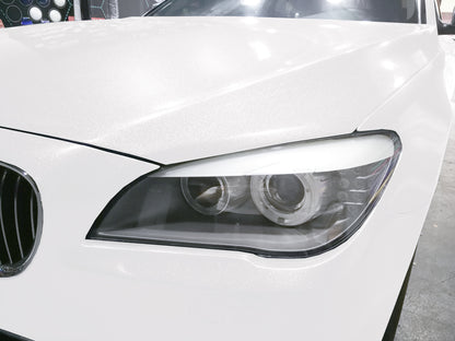 Super Gloss Metallic Sparkle White Vinyl Wrap