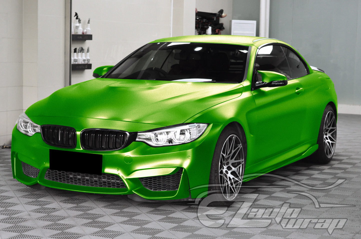 Heavy Metal Diamond Satin Emerald Green Vinyl Wrap