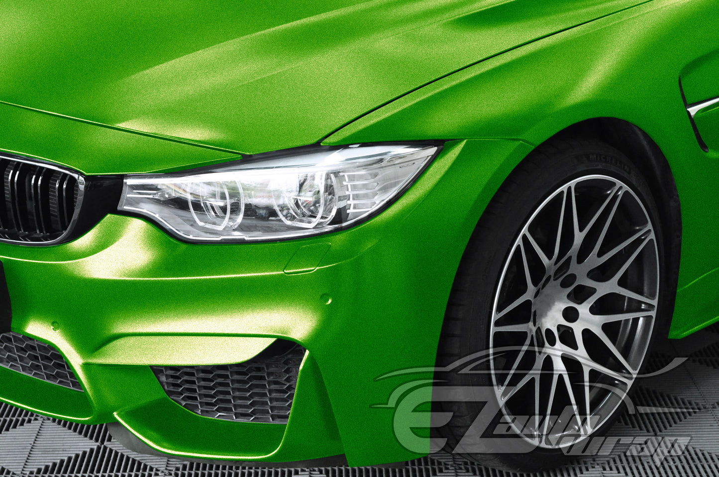 Heavy Metal Diamond Satin Emerald Green Vinyl Wrap