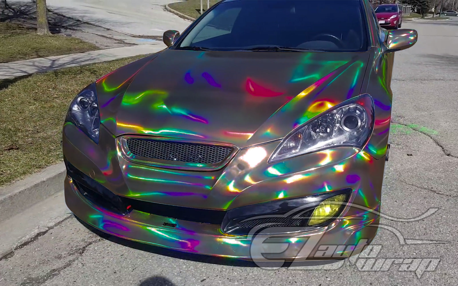 Holographic Black Vinyl Wrap – Essmovinyl